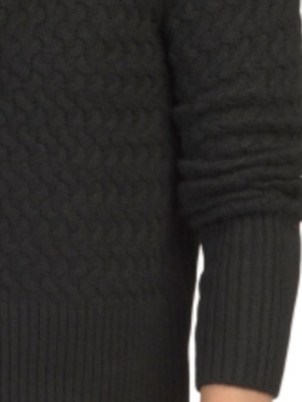 NWT VERVE AMI Zip Front Black Ribbed Cardigan - Picture 3 of 9